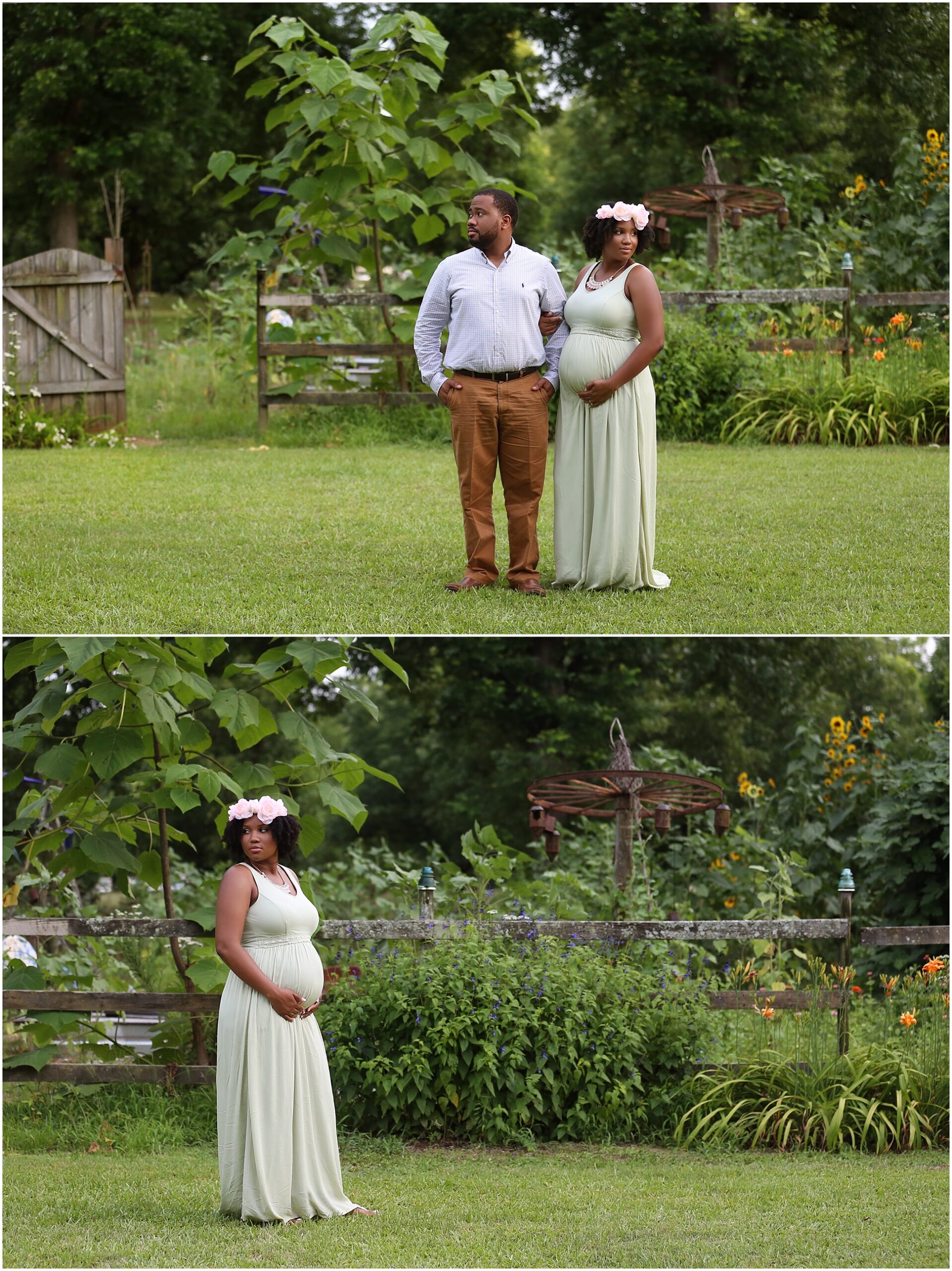 Romantic Garden Maternity Session by Two Chics Photography | www.twochicsphotography.com
