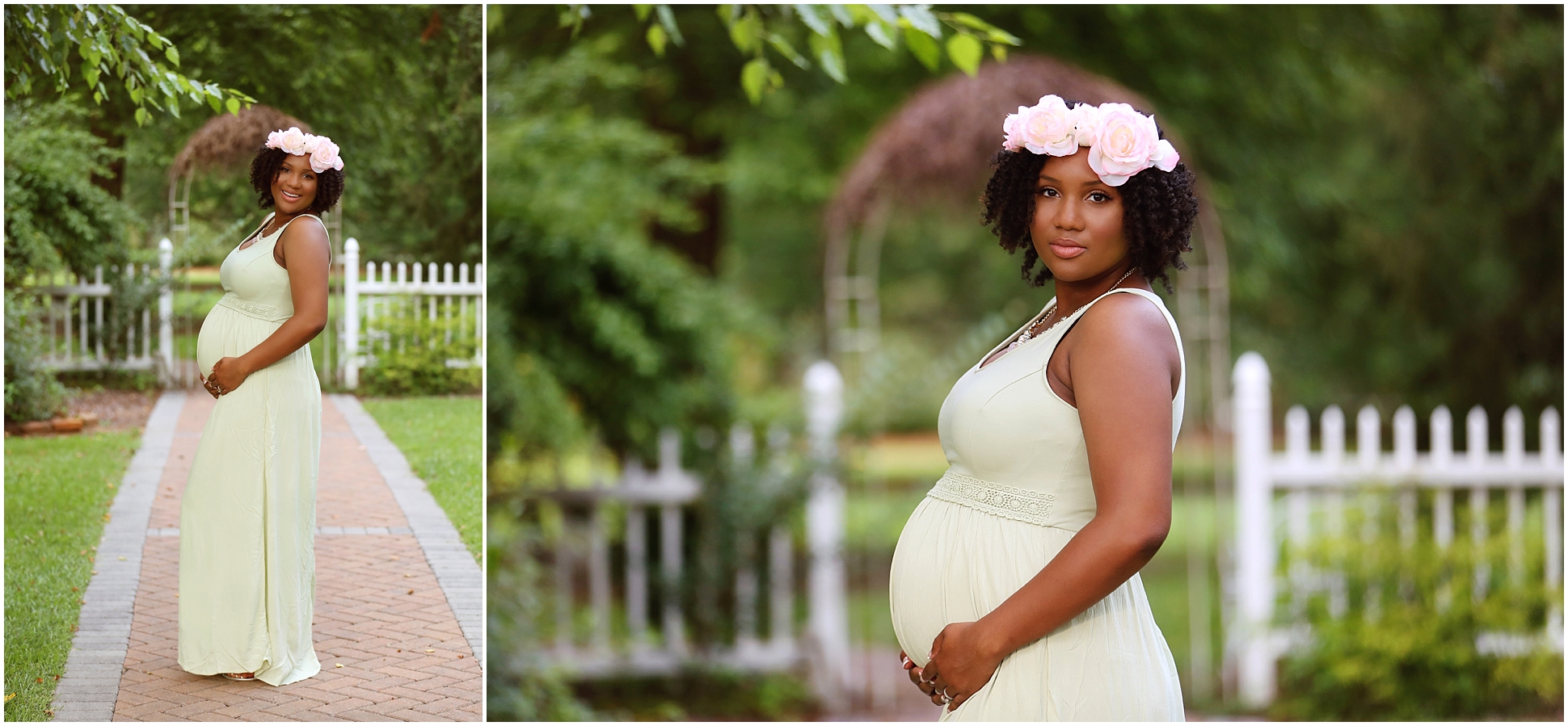 Romantic Garden Maternity Session by Two Chics Photography | www.twochicsphotography.com