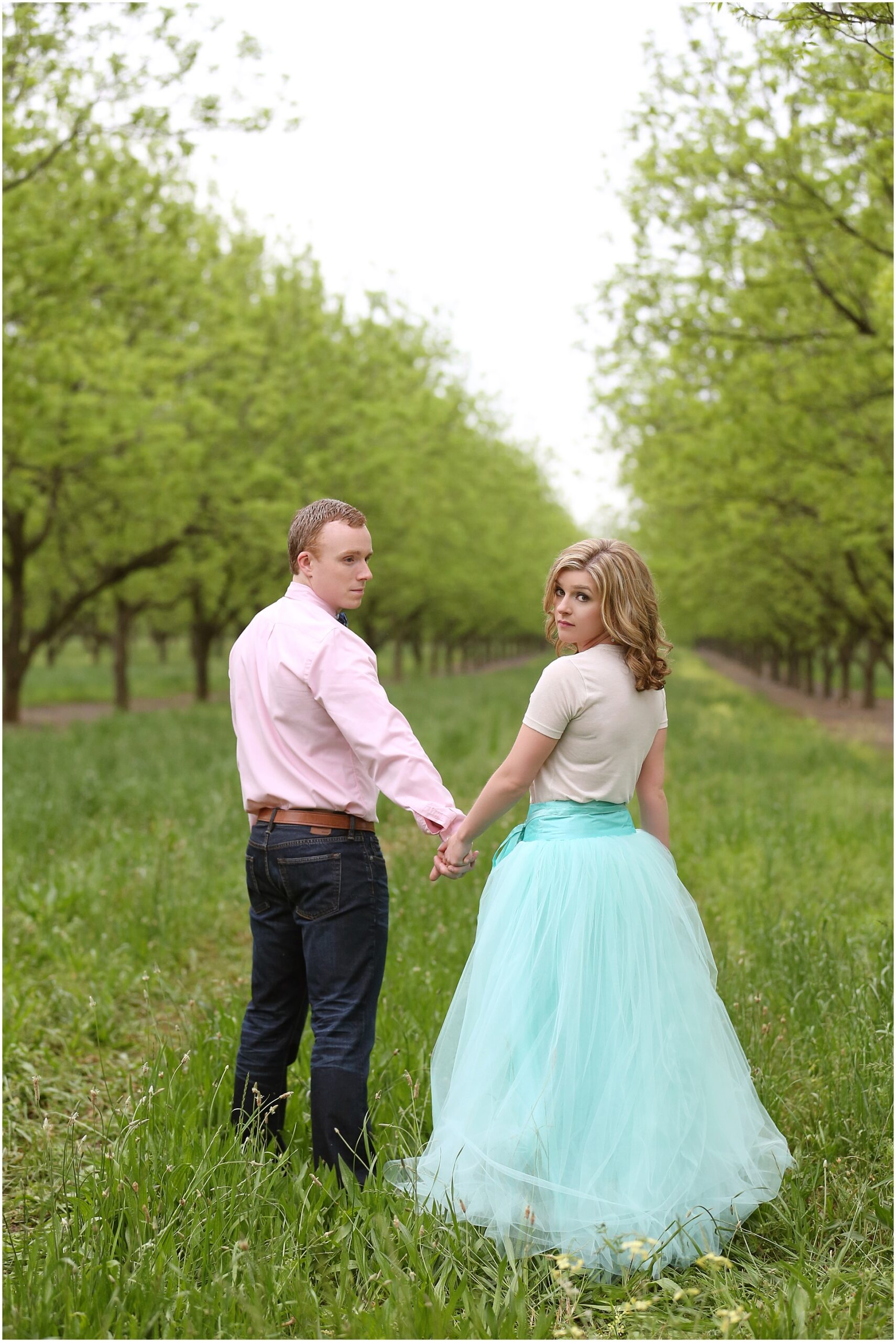A Bowtie and Tulle Skirt Engagement Session | Two Chics Photography | www.twochicsphotography.com