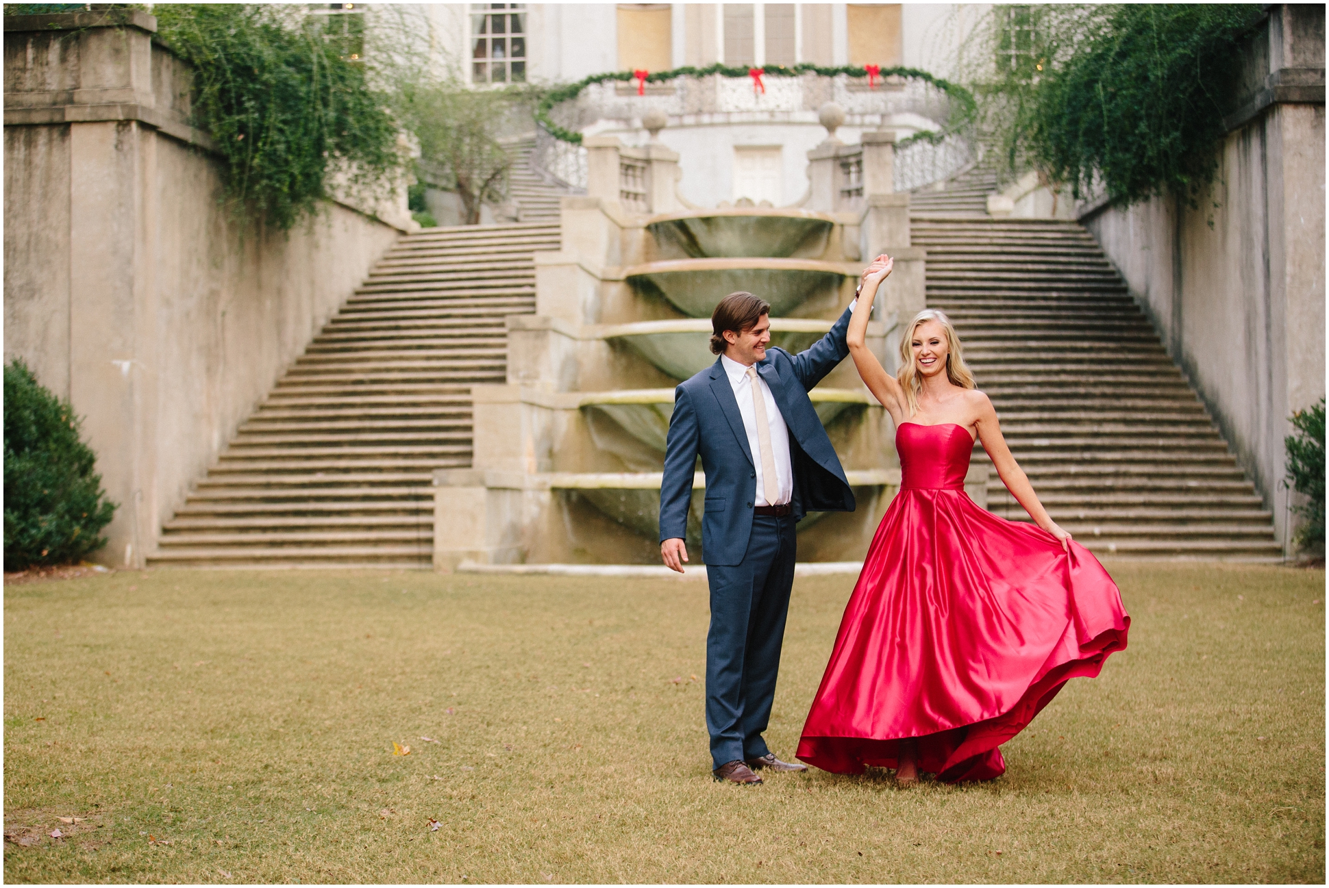 Swan House-Atlanta Historical Center Engagement Session | Two Chics Photography | www.twochicsphotography.com