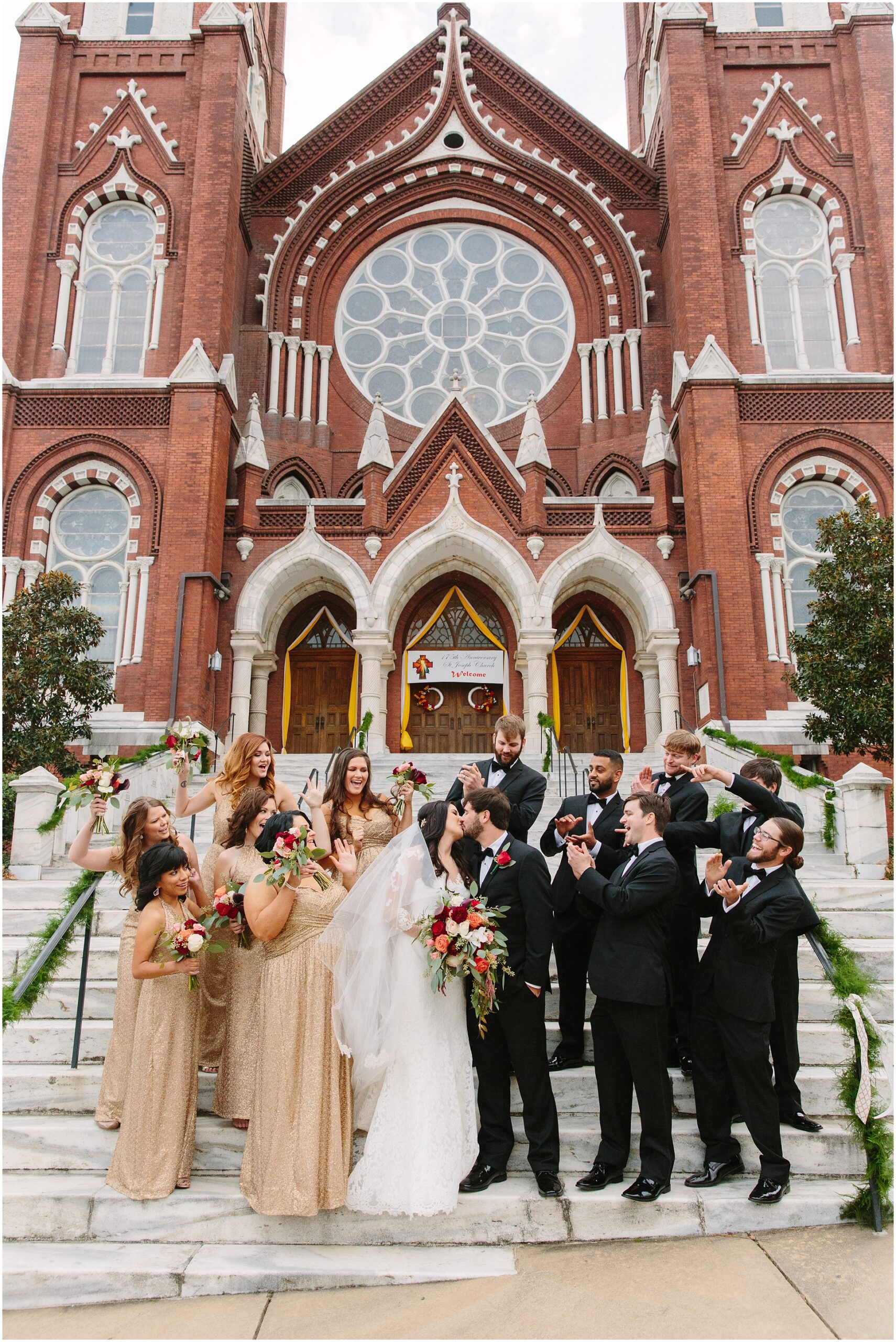 St. Joseph's Catholic Church and The Blacksmith Shop Wedding | Two Chics Photography | www.twochicsphotography.com