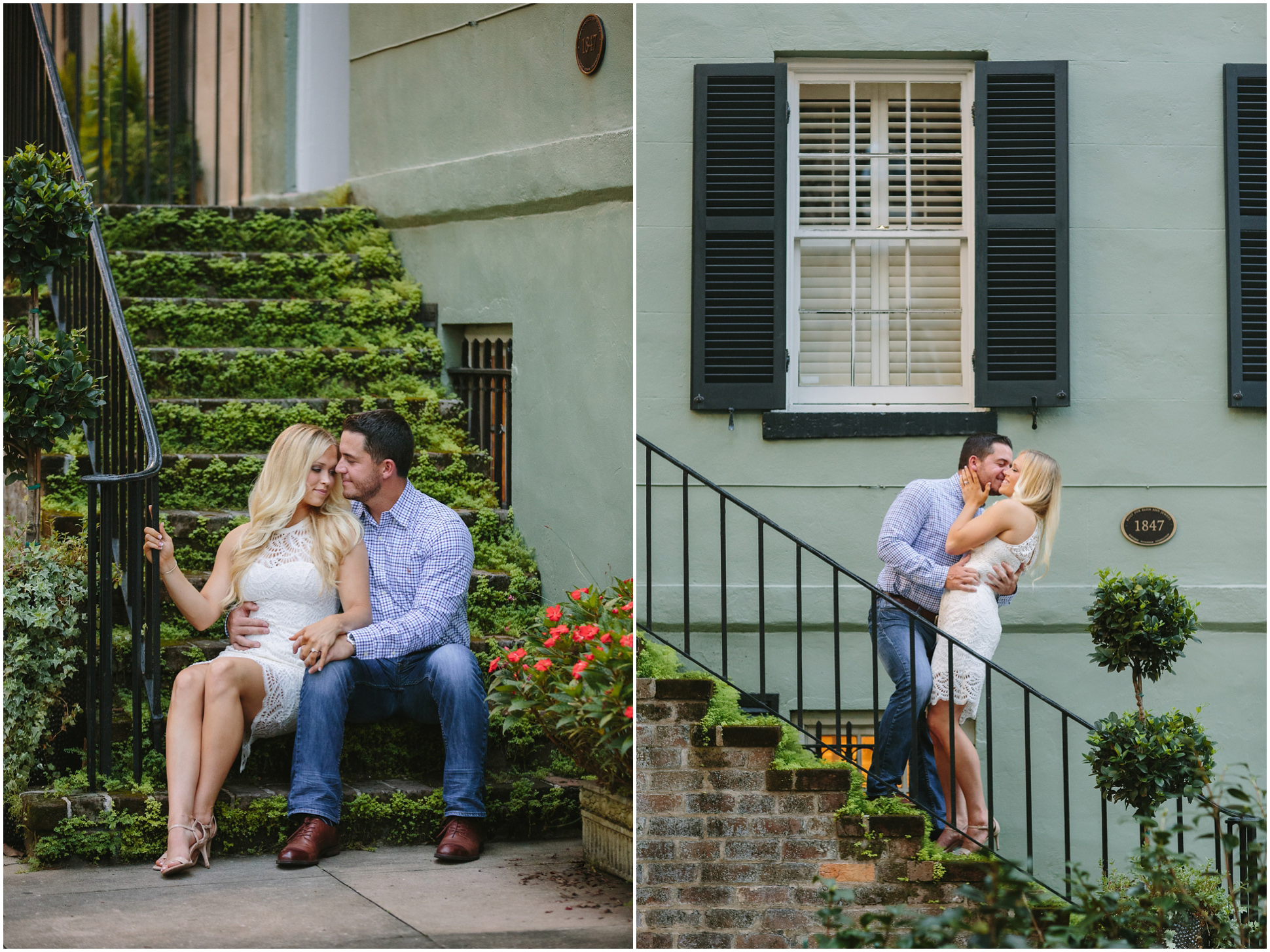 Wormsloe Historic Site and Downtown Savannah Engagement Session| Savannah, Georgia Wedding Photographers | Two Chics Photography | www.twochicsphotography.com