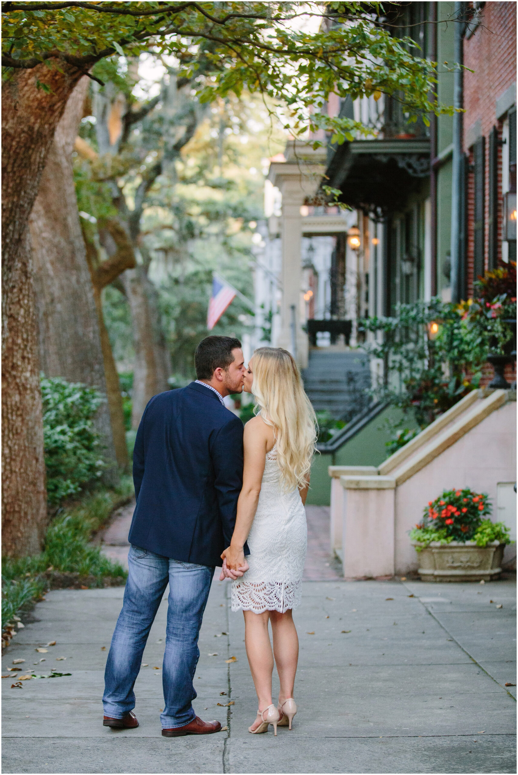 Wormsloe Historic Site and Downtown Savannah Engagement Session| Savannah, Georgia Wedding Photographers | Two Chics Photography | www.twochicsphotography.com